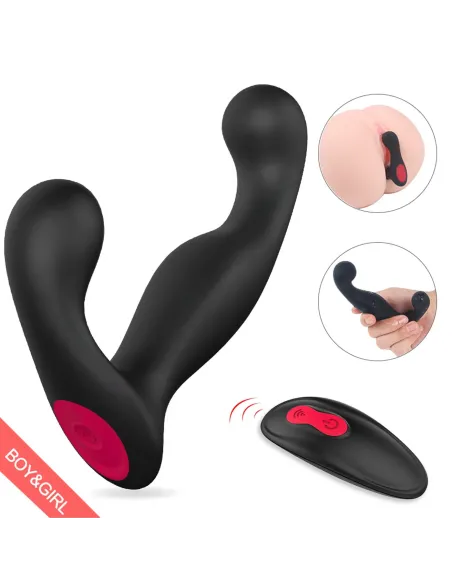 Vibrador jelly prostata anal - control remoto - 9 funciones - recargable - 13cm x 8cm | S-hande | Punto g