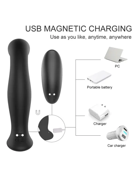 Vibrador jelly prostata anal - control remoto - 9 funciones - recargable - 13cm x 8cm | S-hande | Punto g