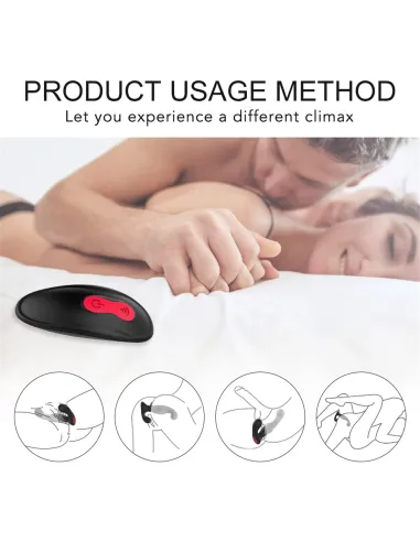 Vibrador jelly prostata anal - control remoto - 9 funciones - recargable - 13cm x 8cm | S-hande | Punto g