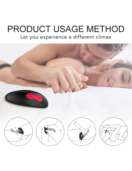 Vibrador jelly prostata anal - control remoto - 9 funciones - recargable - 13cm x 8cm | S-hande | Punto g