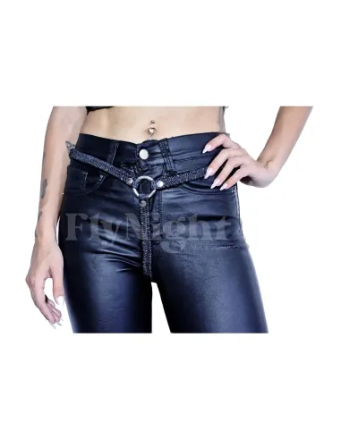 Colaless black elastizada con cadenas | Fly night | Accesorios y outfits