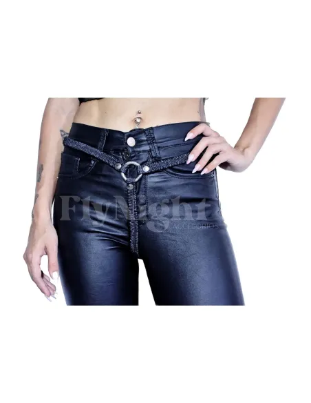 Colaless black elastizada con cadenas | Fly night | Accesorios y outfits