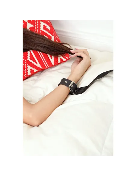 Kit de sujecion de cama - con esposas mano y tobillo con correa regulble | Infarta fetish | Esposas