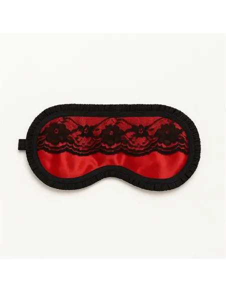 Antifaz de raso y puntillas en rojo pasión | Infarta fetish | Máscaras y antifaces