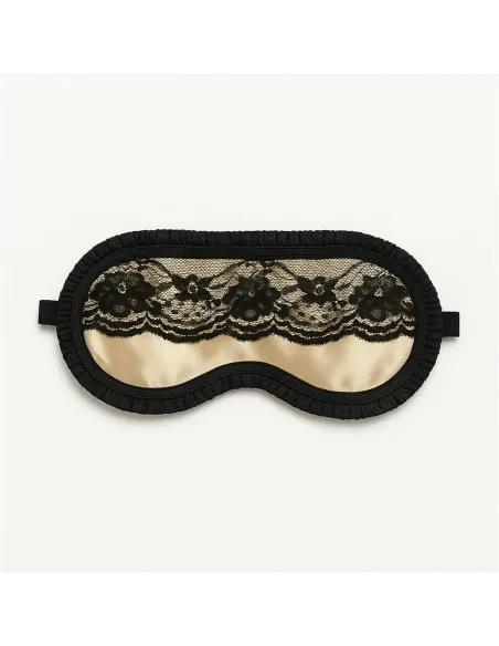 Antifaz de raso y puntillas en champagne | Infarta fetish | Descuentos y promociones