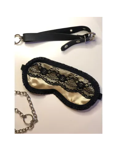 Antifaz de raso y puntillas en champagne | Infarta fetish | Descuentos y promociones