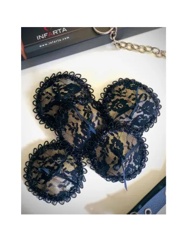 Vanidosas pezoneras de raso y puntillas en champagne | Infarta fetish | Descuentos y promociones