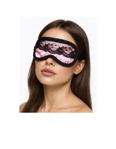 Antifaz de raso y puntillas en rosa | Infarta fetish | Descuentos y promociones