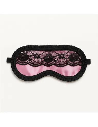 Antifaz de raso y puntillas en rosa | Infarta fetish | Descuentos y promociones