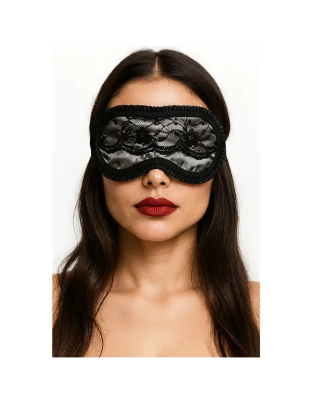 Reservado antifaz de raso y puntillas en peltre | Infarta fetish | Descuentos y promociones