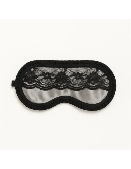 Reservado antifaz de raso y puntillas en peltre | Infarta fetish | Descuentos y promociones