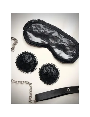 Reservado antifaz de raso y puntillas en peltre | Infarta fetish | Descuentos y promociones