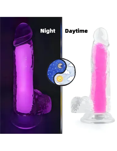 Dildo neonflux pink - brilla en la oscuridad | Infarta toys | Dildos macizos