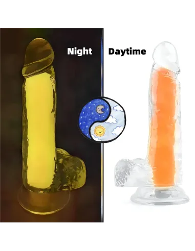 Dildo neonflux orange - brilla en la oscuridad | Infarta toys | Dildos macizos