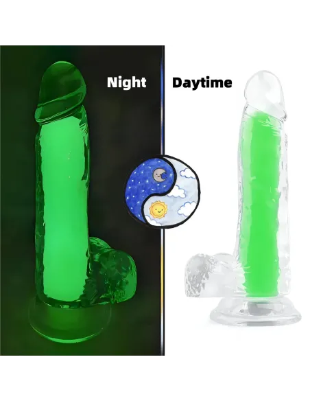 Dildo neonflux green - brilla en la oscuridad | Infarta toys | Dildos macizos