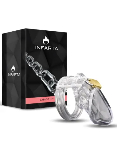 Chastity guardian junior plastic short transparent | Infarta toys | Castidad