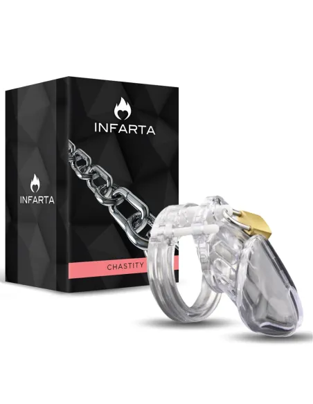 Chastity guardian junior plastic short transparent | Infarta toys | Castidad