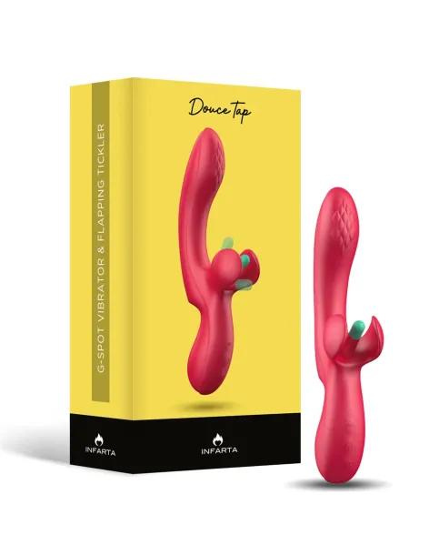 G-spot vibrator with flapping tickler doucetap | Infarta toys | Rabbits