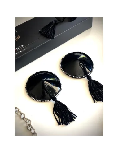 Acharoladas pezoneras sexy black con pompón ¡¡nuevas!! | Infarta fetish | Descuentos y promociones