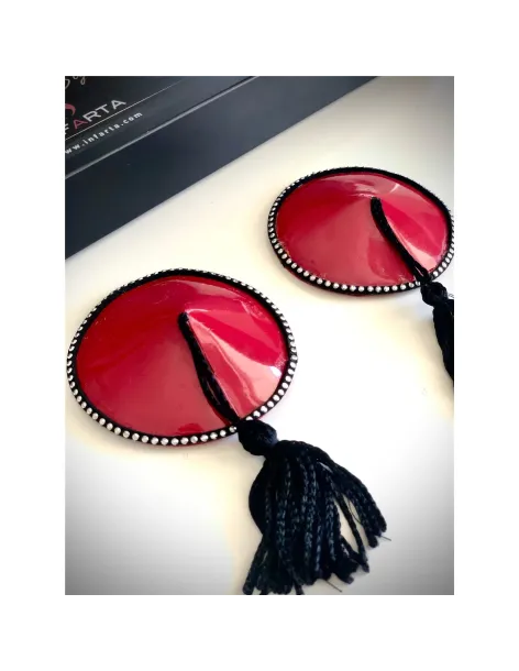 Acharoladas pezoneras sexy red con pompón ¡¡nuevas!! | Infarta fetish | Disfraces eróticos