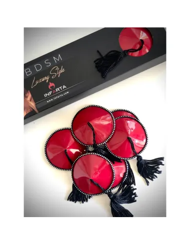 Acharoladas pezoneras sexy red con pompón ¡¡nuevas!! | Infarta fetish | Disfraces eróticos