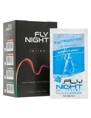 Caja x12 sachet gel frio refresh 10ml | Fly night | Efecto frio
