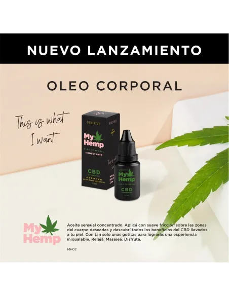 Oleo orgasmico estimulante my hemp -15ml | Sexitive | Corporales