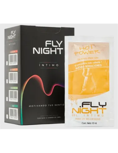 Caja x12 sachet gel calor hot power 10ml | Fly night | Efecto calor