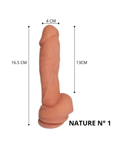 Nature nude n 1 - 16.5 x 4 cm - introducibles 13cm - | Caiman | Dildos macizos