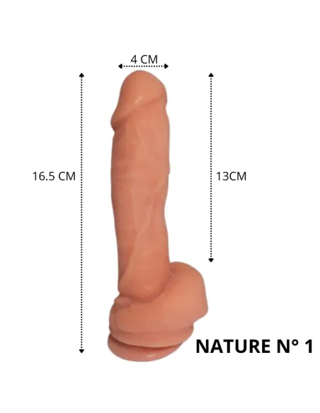 Nature nude n 1 - 16.5 x 4 cm - introducibles 13cm - | Caiman | Dildos macizos