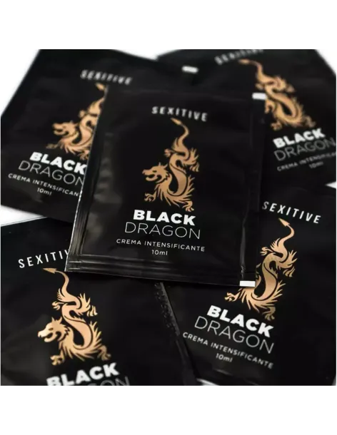 Pack pouch crema intensificante black dragon 5 unidades | Sexitive | Estimula pene