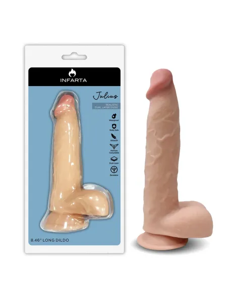 Julius dildo dual pellizcable vertebrado | Infarta toys | Realísticos