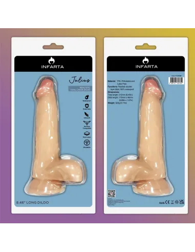 Julius dildo dual pellizcable vertebrado | Infarta toys | Realísticos