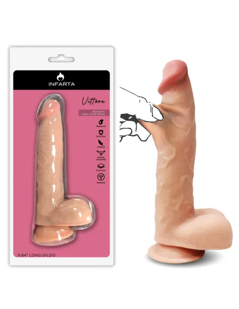 Vittore dildo dual pellizcable vertebrado | Infarta toys | Dildos macizos