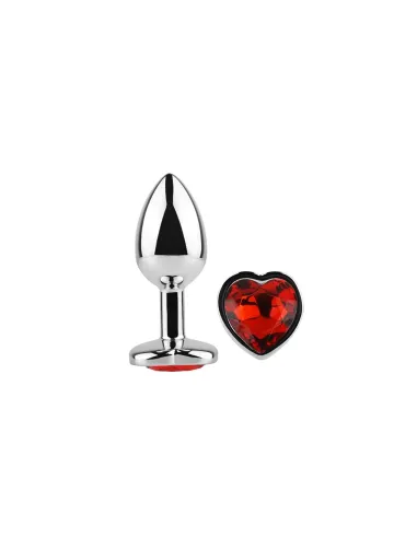 Anal plug heart love metal small red | Infarta toys | Plugs