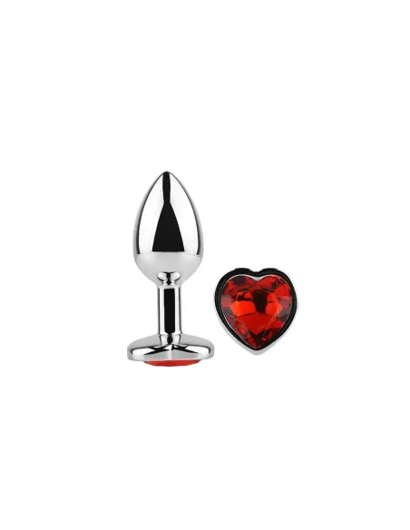 Anal plug heart love metal small red | Infarta toys | Plugs