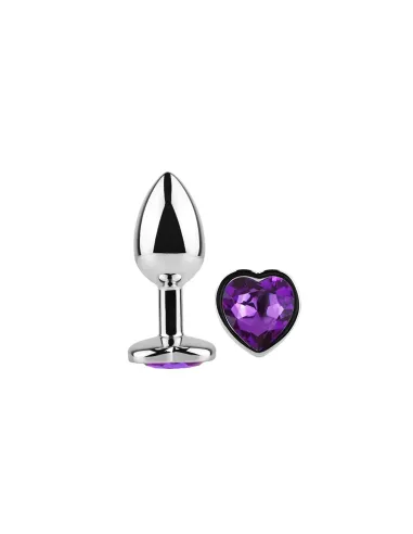 Anal plug heart love metal small purple | Infarta toys | Plugs