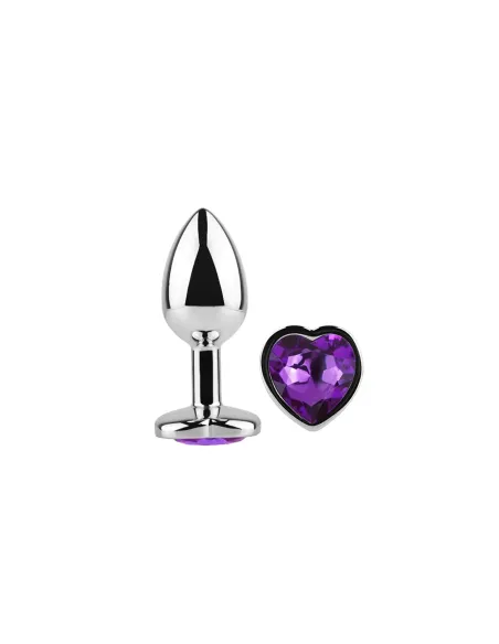 Anal plug heart love metal small purple | Infarta toys | Plugs