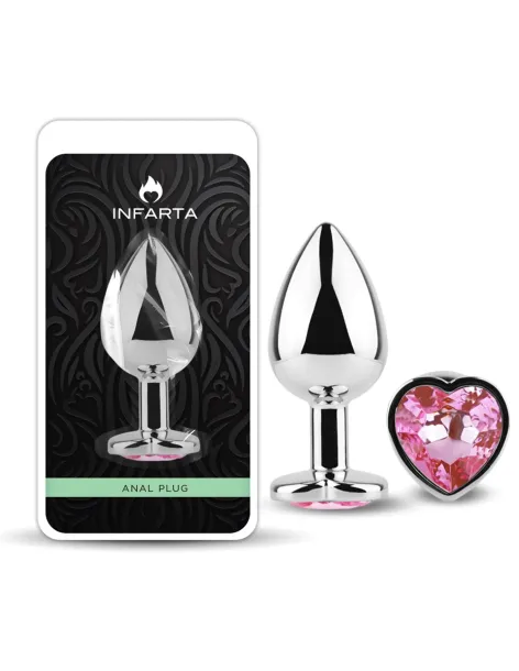 Anal plug heart love metal large pink | Infarta toys | Plugs