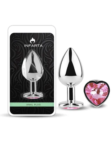 Anal plug heart love metal large pink | Infarta toys | Plugs