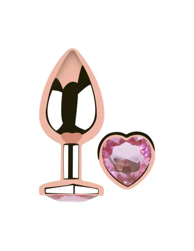 Anal plug heart love rose metal medium rosy | Infarta toys | Plugs