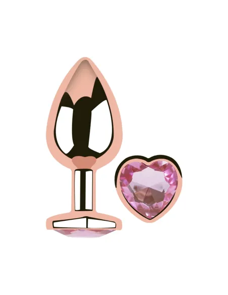 Anal plug heart love rose metal medium rosy | Infarta toys | Plugs