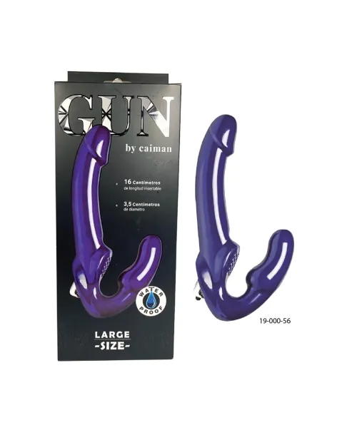 Gun micro vibro large azul | Caiman | Strap on - cinturones