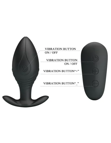 Consolador anal royal recargable inalambrico control remoto silicona 9cmx3,5cm | Pretty love | Vibradores