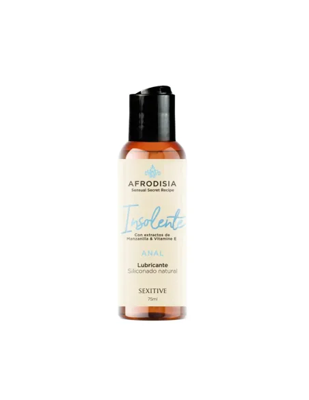 Lubricante siliconado natural afrodisia insolente anal 75ml | Sexitive | Anales
