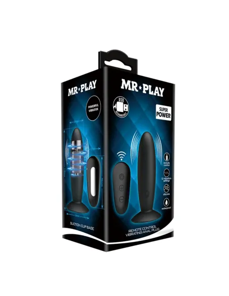 Vibrador anal recargable control remoto silicona 11cm x 3,3cm | Mr play | Vibradores