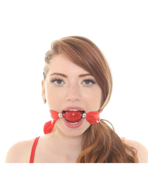 Mordaza pañuelo y bola roja | Infarta fetish | Mordazas