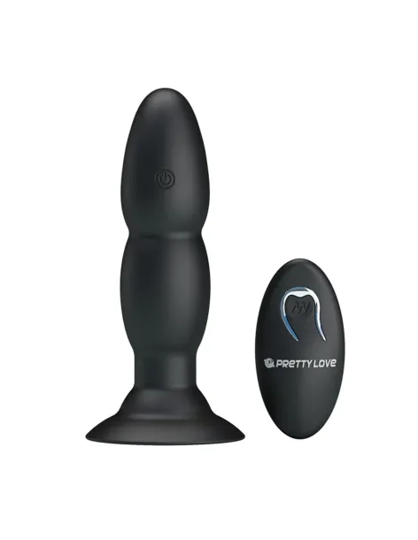 Vibrador rotador anal control remoto silicona recargable 13cm x 3,5cm | Pretty love | Vibradores
