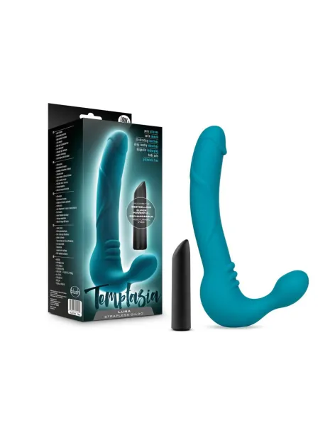 Temptasia - luna - strapless silicone dildo - teal | Blush | Strap on - cinturones