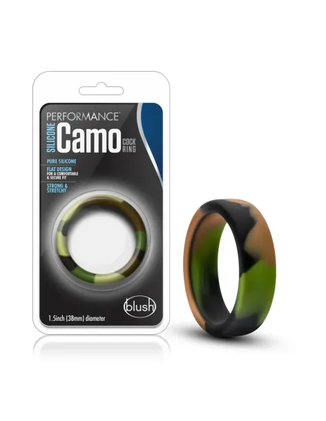 Performance - silicone camo cock ring - green camouflage | Blush | Anillos